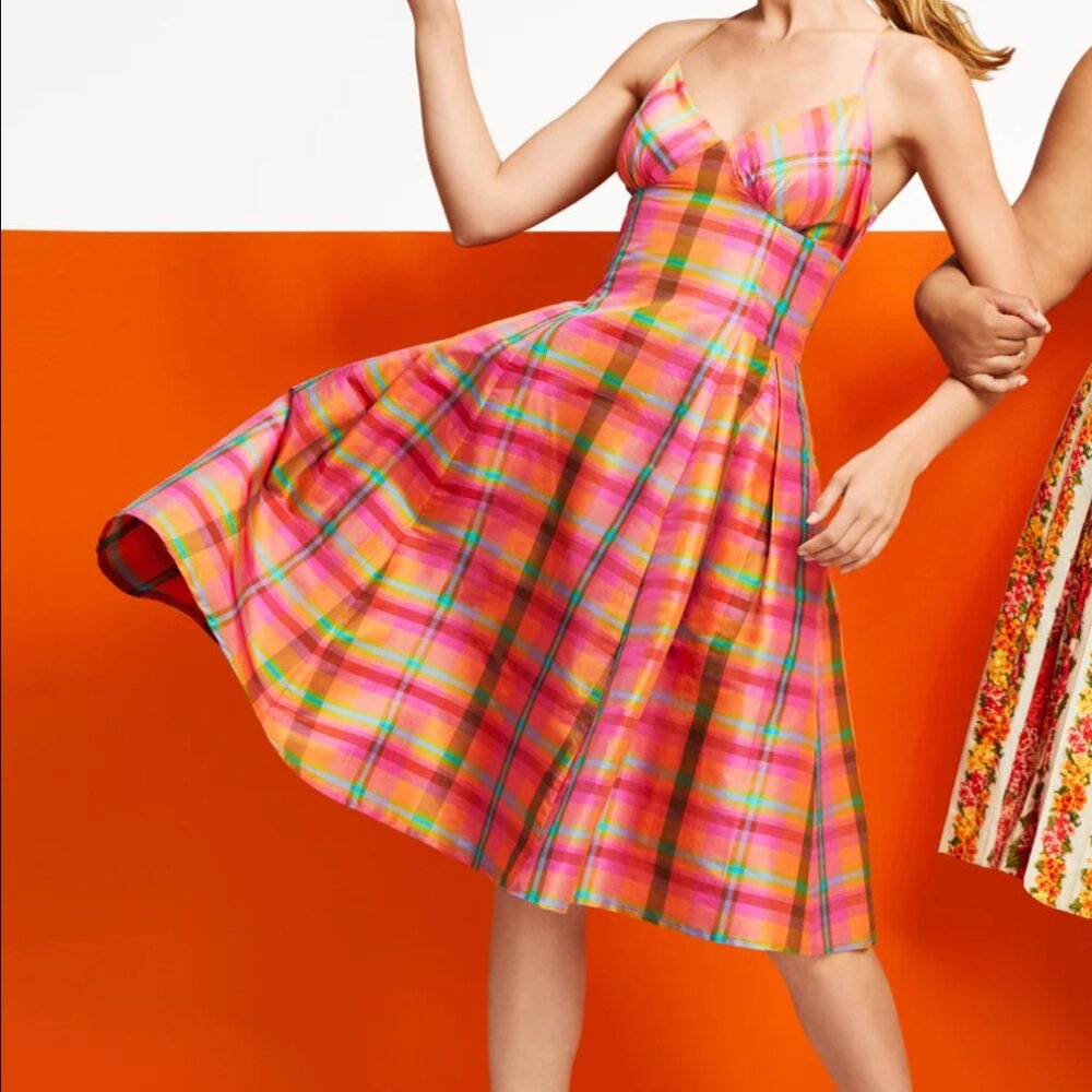 Isaac Mizrahi 20th Anniversary Collection Silk Picnic Party Dress